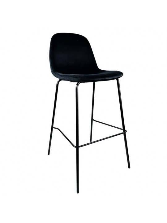 Σκαμπό Bar ArteLibre BROOKLYN Μαύρο Βελούδο/Μέταλλο 47x51x96cm