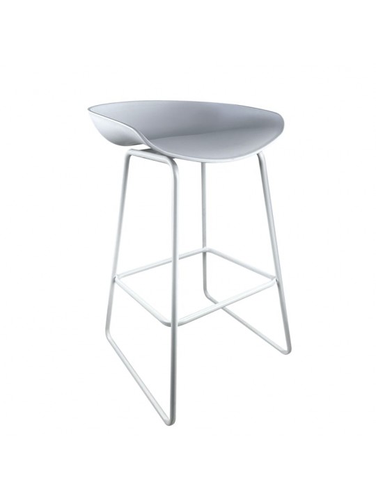 Σκαμπό Bar ArteLibre VICTORY Λευκό PP/Μέταλλο 43x42x85cm