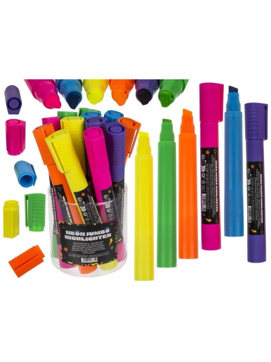 Μαρκαδόρος Υπογραμμίσεως Neon 19.5cm Σε 6 Χρώματα 1Τμχ