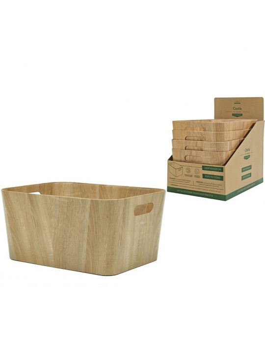 Καλάθι φυσικό/ξύλο/πλαστικό/χαρτί 40x30x20cm Σε 6 Χρώματα