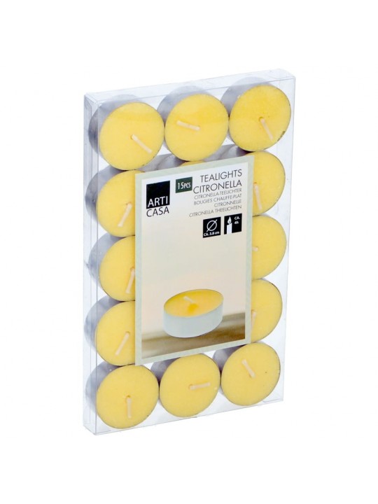 Κεριά Ρεσώ Citronella Tealight 15Τμχ ARTI CASA