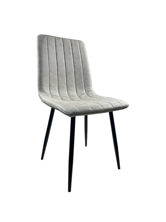 Καρέκλα Τραπεζαρίας ArteLibre YUCARIA Μπεζ/Μαύρο PU/Μέταλλο 44x55x86cm