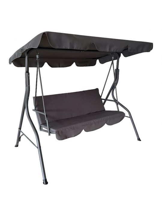 Κούνια ArteLibre LEMONA Γκρι Μέταλλο/Polyester 174x110x200cm