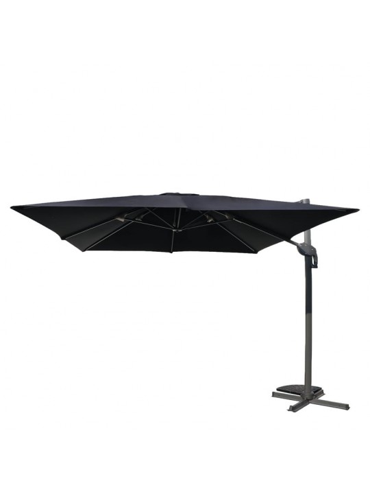 Ομπρέλα Κήπου ArteLibre VALENA Μαύρο/Γκρι Αλουμίνιο/Polyester Φ3x3m