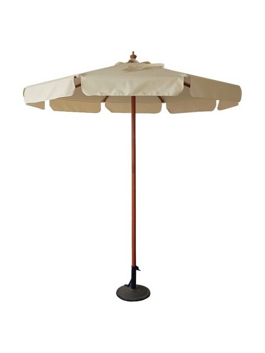 Ομπρέλα Κήπου ArteLibre LUMERA Μπεζ/Φυσικό Ξύλο/Polyester Φ2.3x2.5m
