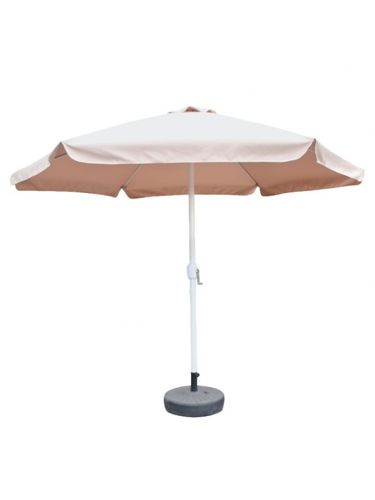 Ομπρέλα Κήπου ArteLibre RENOVA Μόκα/Λευκό Μέταλλο/Polyester Φ3x2.5m