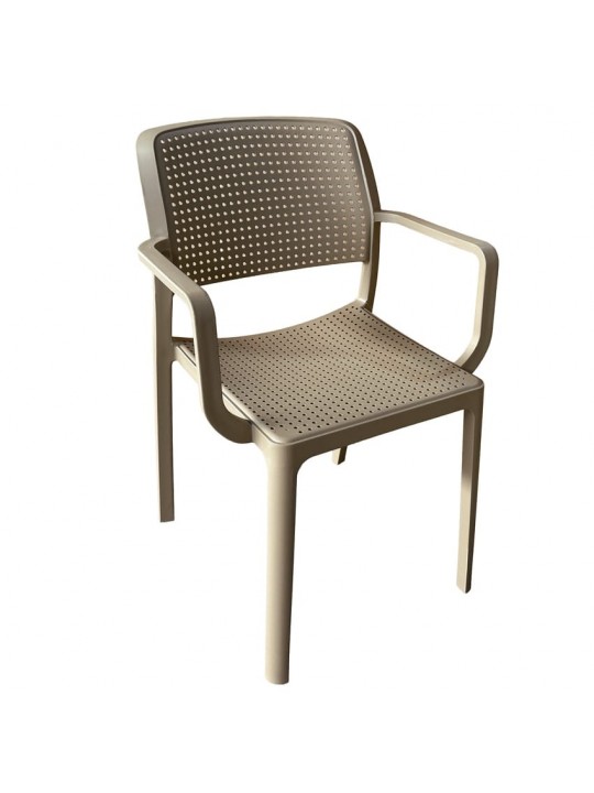 Πολυθρόνα Κήπου ArteLibre CALORA Cappuccino PP 55x54.5x83cm