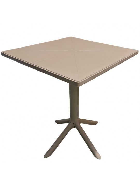 Τραπέζι Κήπου ArteLibre NAIDA Cappuccino PP 60x60x75cm
