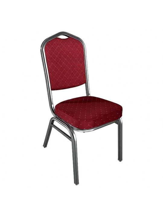 Καρέκλα Catering ArteLibre AUREVIA Κόκκινο/Ασημί Ύφασμα/Μέταλλο 57x40x93cm