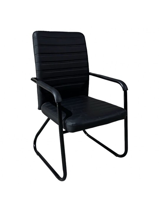 Καρέκλα Επισκέπτη ArteLibre AERIX Μαύρο PU/Μέταλλο 54x60x96cm