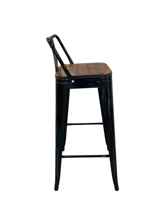 Σκαμπό Bar ArteLibre Βιομηχανικού Τύπου Vintage MOLERO II Μαύρο/Καφέ Μέταλλο/Ξύλο 44x44x94cm Σκαμπό Bar ArteLibre Βιομηχανικού Τύπου Vintage MOLERO II Μαύρο/Καφέ Μέταλλο/Ξύλο 44x44x94cm