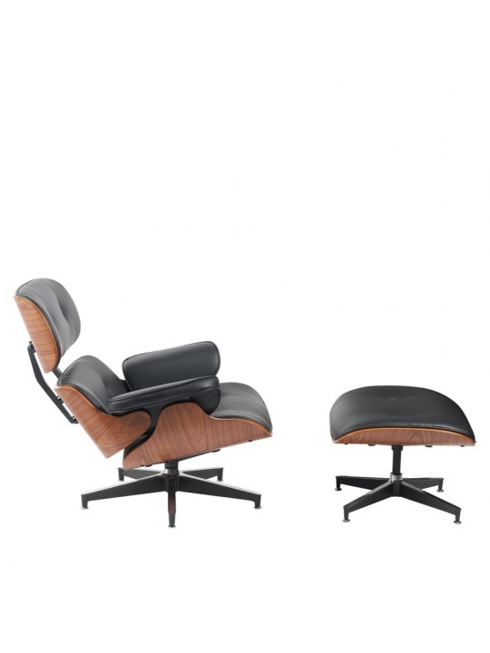 Πολυθρόνα Relax ArteLibre MIREN Με Υποπόδιο Μαύρο/Καφέ Ξύλο/PU 82x92x78cm Πολυθρόνα Relax ArteLibre MIREN Με Υποπόδιο Μαύρο/Καφέ Ξύλο/PU 82x92x78cm