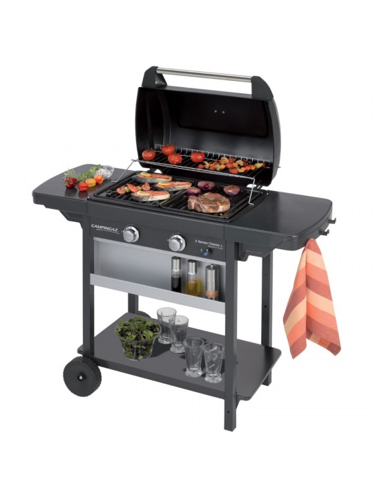 Campingaz 2 Series Classic L Ψησταριά Υγραερίου Σχάρας 125x66εκ. με 2 Εστίες 3.75kW
