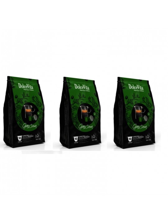 Dolce Vita Κάψουλες Espresso Gran Crema Συμβατές με Μηχανή Nespresso 30caps