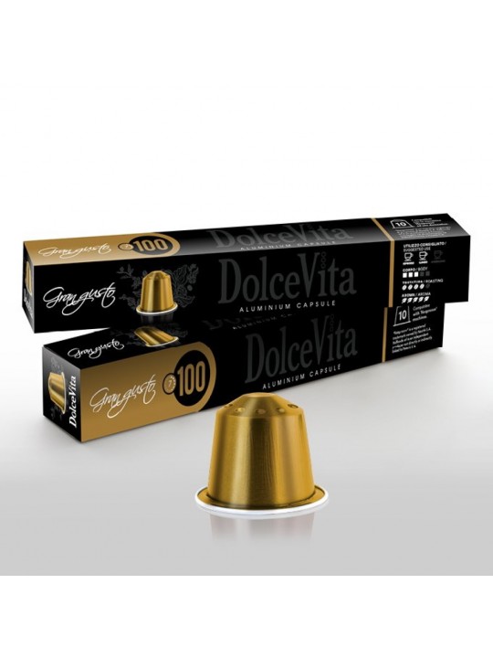 Dolce Vita Κάψουλες Espresso Gran Gusto Συμβατές με Μηχανή Nespresso 10caps