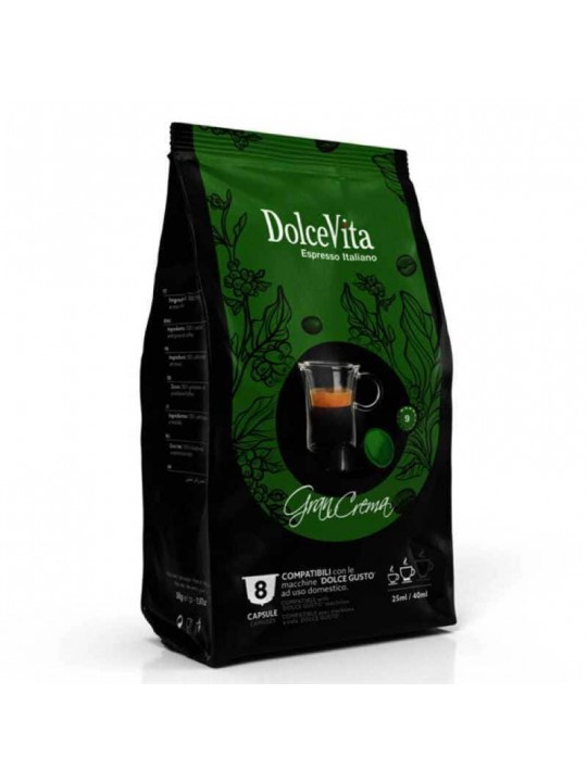 Κάψουλες Συμβατές Dolce Gusto Dolce Vita Gran Crema – Σετ 8 τεμαχίων