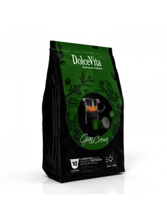 Κάψουλες Συμβατές Nespresso Dolce Vita Gran Crema – Σετ 10 τεμαχίων