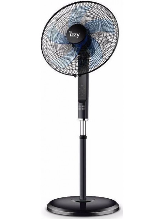Izzy IZ-9004 Ανεμιστήρας Δαπέδου με τηλεχειριστήριο Μαύρος 46cm 70w - 223433