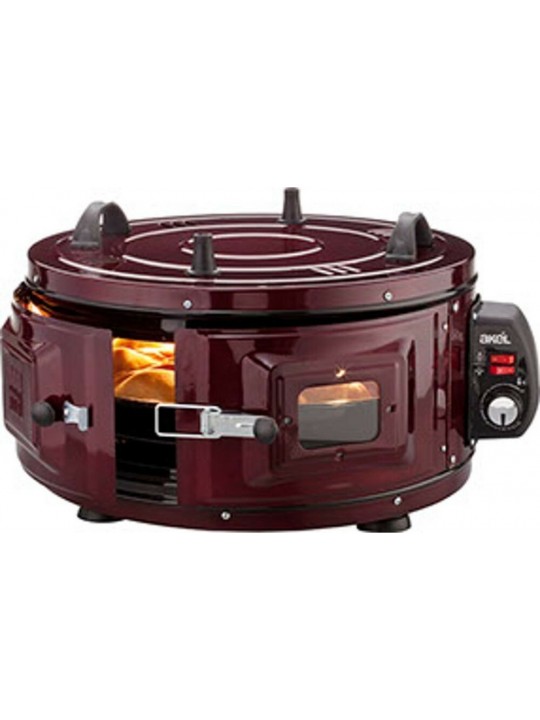 Akel ΑF-008B Ηλεκτρικό Στρογγυλό Φουρνάκι Μαγειρέματος 1300 WATT