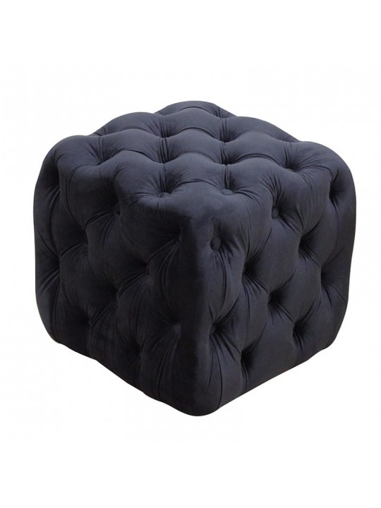 ASTRA ΣΚΑΜΠΟ BLACK VELVET ΥΦΑΣΜΑ 45X45Χ45εκ. - ZITA PLUS