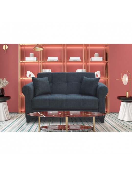 AZUR GREY ΥΦΑΣΜΑ 2ΘΕΣΙΟΣ ΚΑΝΑΠΕΣ/ΚΡΕΒΑΤΙ ΜΕ ΑΠΟΘ.ΧΩΡΟ 150Χ80εκ. - ZITA PLUS