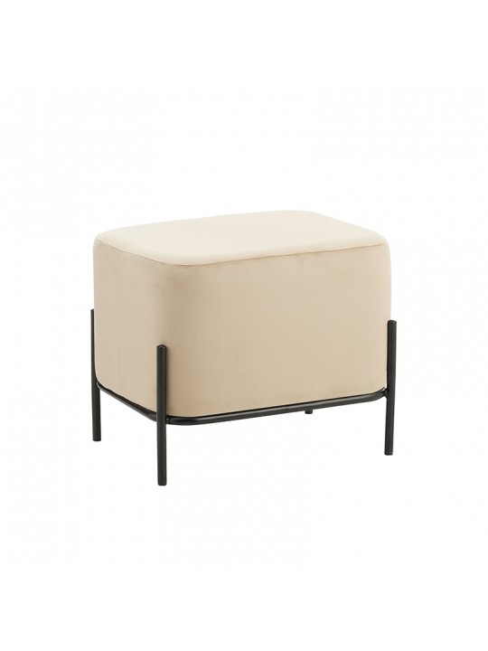 BELLA/L ΣΚΑΜΠΟ BEIGE VELVET ΥΦΑΣΜΑ 48X37Χ39εκ. - ZITA PLUS