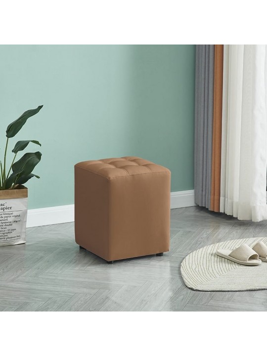 CUBE CAPPUCCINO PU ΣΚΑΜΠΟ 35X35X42εκ. - ZITA PLUS
