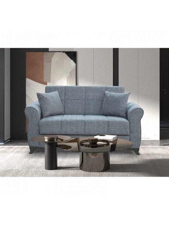 LENA GREY ΥΦΑΣΜΑ 2ΘΕΣΙΟΣ ΚΑΝΑΠΕΣ/ΚΡΕΒΑΤΙ ΜΕ ΑΠΟΘ.ΧΩΡΟ 150Χ80εκ. - ZITA PLUS