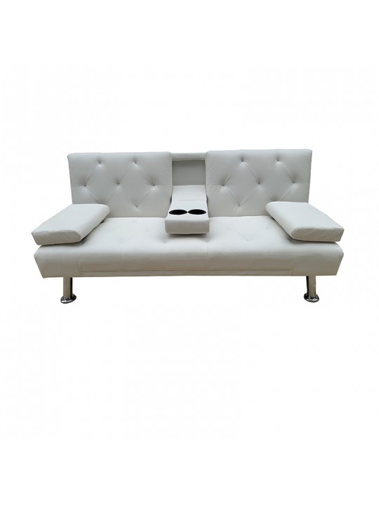 REST WHITE PU ΚΑΝΑΠΕΣ-ΚΡΕΒΑΤΙ 168X88εκ. - ZITA PLUS