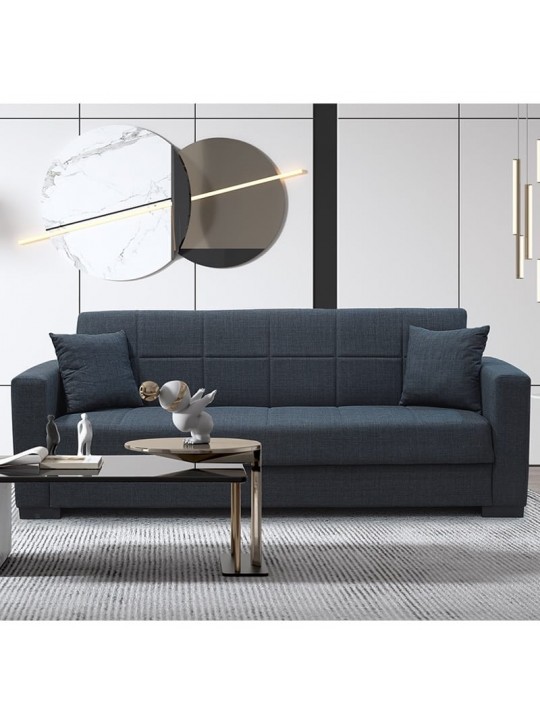 ROVER GREY ΥΦΑΣΜΑ 3ΘΕΣΙΟΣ ΚΑΝΑΠΕΣ/ΚΡΕΒΑΤΙ ΜΕ ΑΠΟΘ.ΧΩΡΟ 210X80εκ. - ZITA PLUS