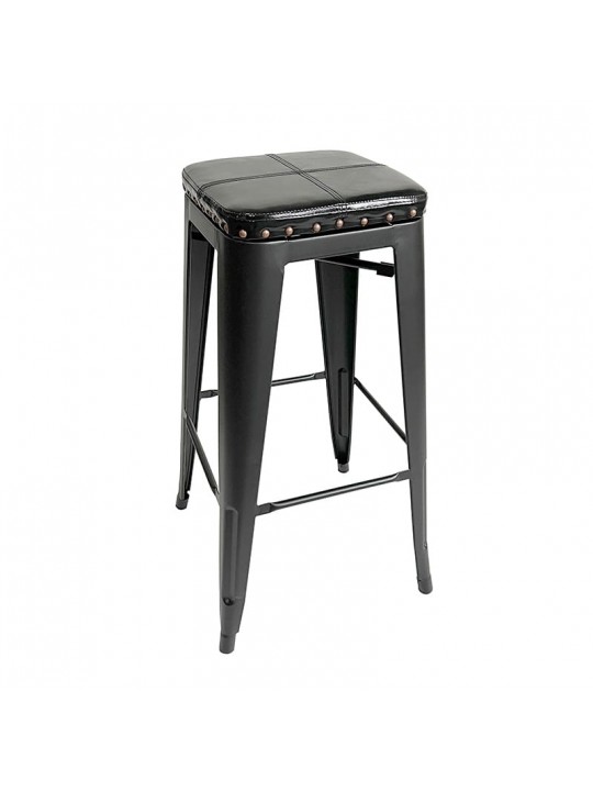 TEXAS ΣΚΑΜΠΟ 76εκ. Χ.ΠΛΑΤΗ ΜΑΥΡΟ ΜΑΤ/ΜΑΥΡΗ ΔΕΡΜΑΤΙΝΗ - ZITA PLUS