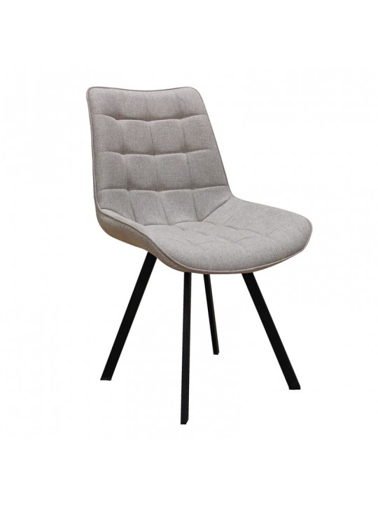 Καρέκλα Τραπεζαρίας Μεταλλική 4τμχ Mira Beige Ύφασμα 53x59x46-86εκ. - ZITA PLUS