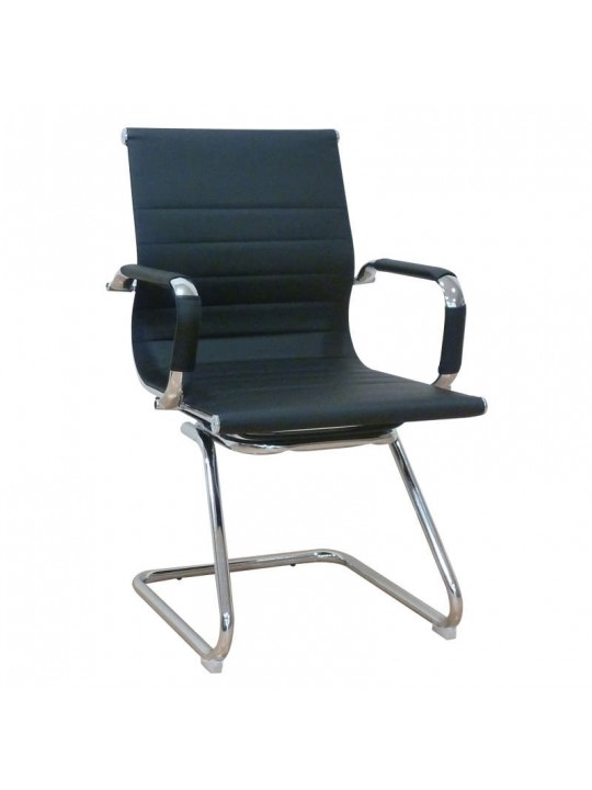 Πολυθρόνα Αναμονής 2τμχ A8250 Μαύρο Ρu 55X62X88εκ. - ZITA PLUS