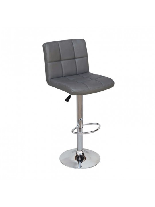 Σκαμπό Μπάρ 2τμχ Bar40 Γκρί Pu 43x52x113εκ. - ZITA PLUS