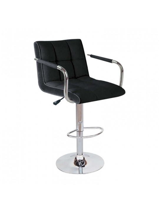 Σκαμπό Μπάρ 2τμχ Bar54 Μαύρο Pu 52x50x112εκ. - ZITA PLUS