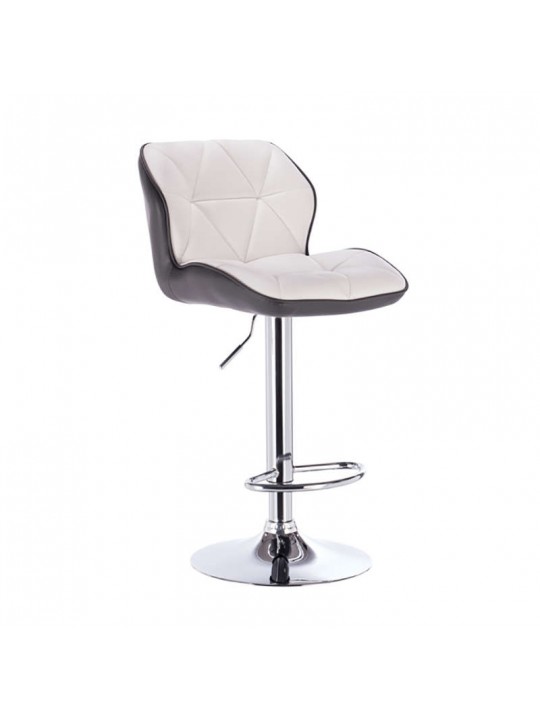 Σκαμπό Μπάρ 2τμχ Bar86 Margo Μαύρο Λευκό Pu 41x51x108εκ. - ZITA PLUS