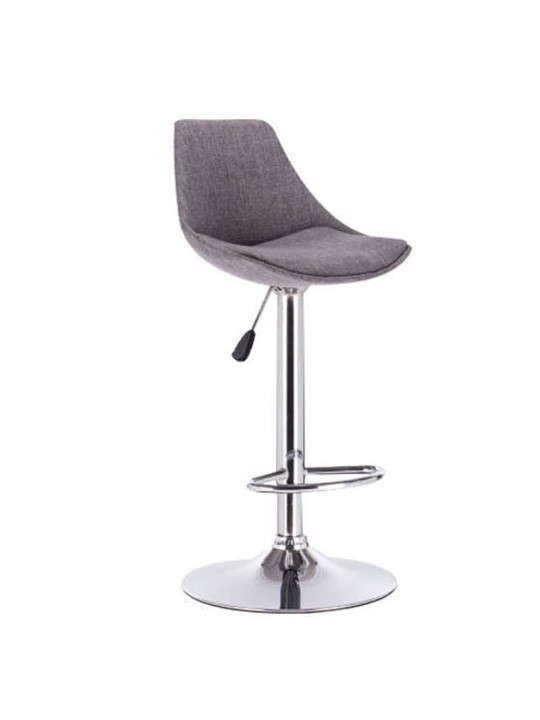 Σκαμπό Μπάρ 2τμχ Bar88 Γκρί Ύφασμα 38x46x105εκ. - ZITA PLUS