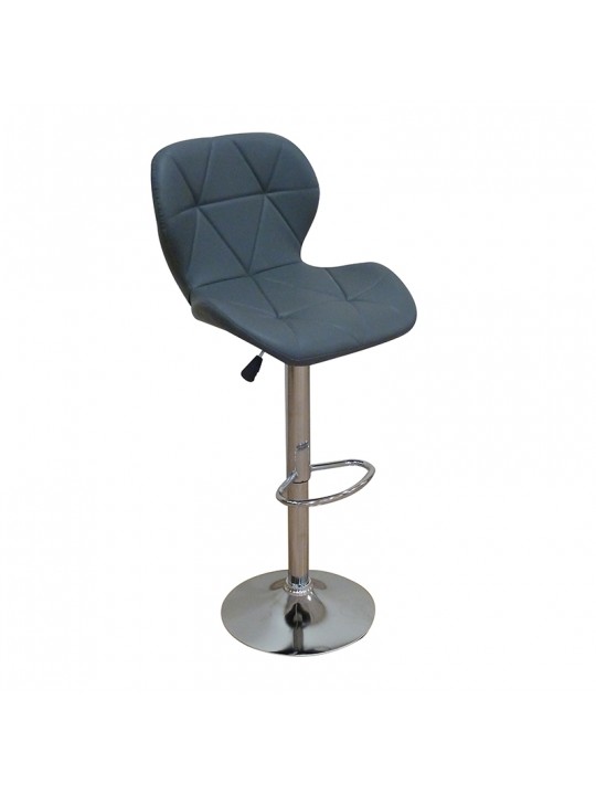 Σκαμπό Μπάρ 2τμχ Bar91 Γκρί Pu 48x49x109εκ. - ZITA PLUS