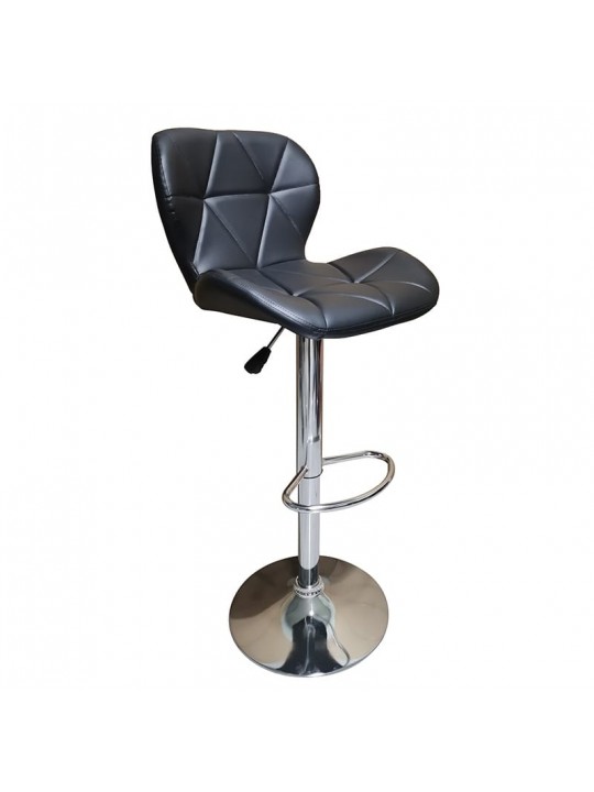 Σκαμπό Μπάρ 2τμχ Bar91 Μαύρο Pu 48x49x109εκ. - ZITA PLUS