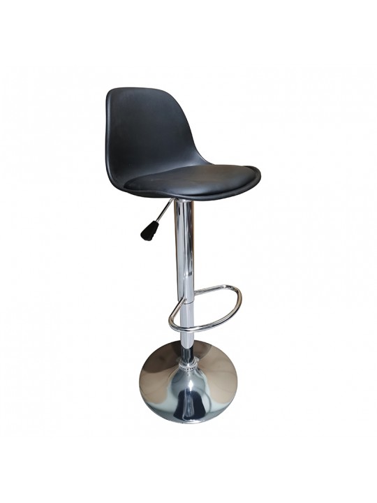 Σκαμπό Μπάρ 2τμχ Bar92 Black Pu/Pp 37x33x102εκ. -