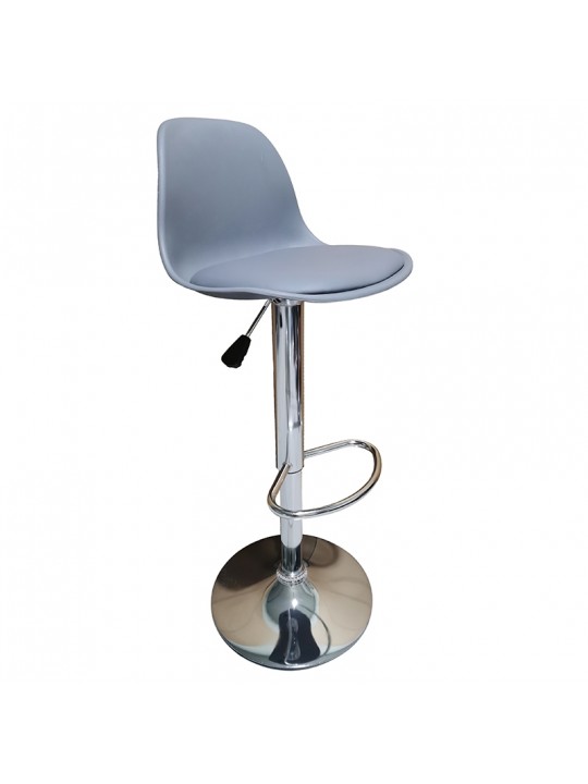 Σκαμπό Μπάρ 2τμχ Bar92 Γκρί Pu/Pp 37x33x102εκ. -