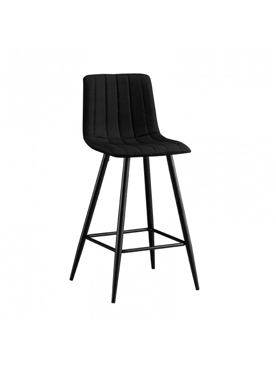 Σκαμπό Μπάρ 4τμχ Nero Μαύρο Ύφασμα 47x49x72-104εκ. - ZITA PLUS