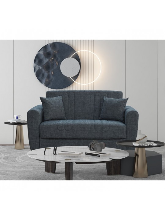 MELINA DARK GREY ΥΦΑΣΜΑ 2ΘΕΣΙΟΣ ΚΑΝΑΠΕΣ/ΚΡΕΒΑΤΙ ΜΕ ΑΠΟΘ.ΧΩΡΟ 150Χ80εκ. - ZITA PLUS