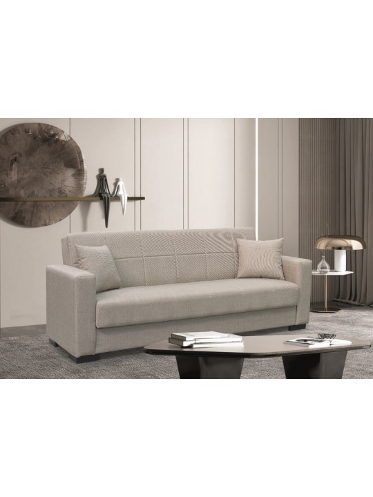 ROVER LIGHT BROWN ΥΦΑΣΜΑ 3ΘΕΣΙΟΣ ΚΑΝΑΠΕΣ/ΚΡΕΒΑΤΙ ΜΕ ΑΠΟΘ.ΧΩΡΟ 210X80εκ. - ZITA PLUS