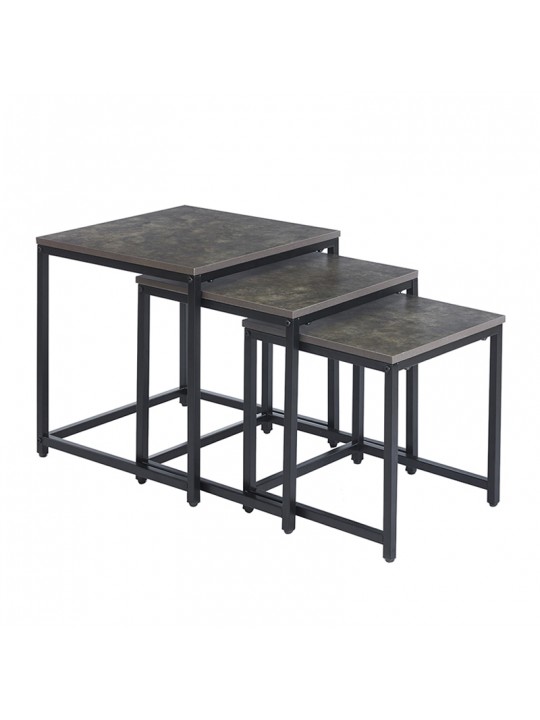 NOLAN SET 3 ΤΜΧ ΤΡΑΠΕΖΑΚΙΑ CEMENT - ZITA PLUS