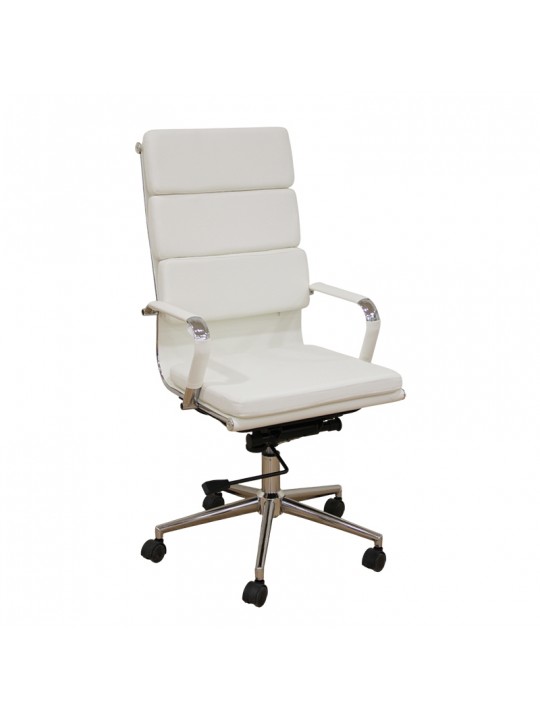 A9944 ΛΕΥΚΟ PU ΠΟΛΥΘΡΟΝΑ ΓΡΑΦΕΙΟΥ 55X60X51-115/61-125εκ. - ZITA PLUS