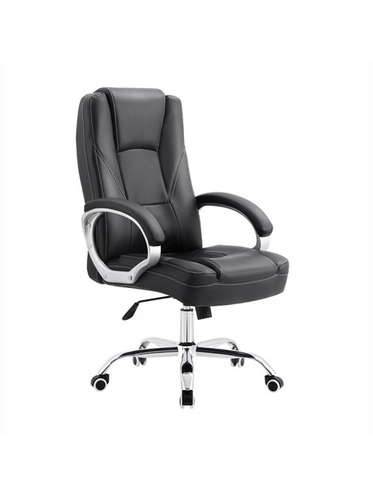 A9948 ΜΑΥΡO PU ΠΟΛΥΘΡΟΝΑ ΓΡΑΦΕΙΟΥ 61X80X50-108/60-118εκ. - ZITA PLUS