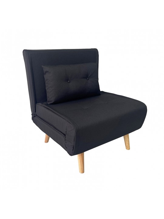 SARA BLACK ΥΦΑΣΜΑ ΠΟΛΥΘΡΟΝΑ/ΚΡΕΒΑΤΙ 75X80X84εκ. - ZITA PLUS